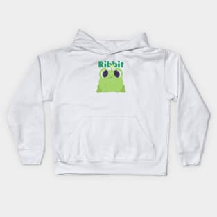 Happy Frog, cutie frog, flower frog Kids Hoodie